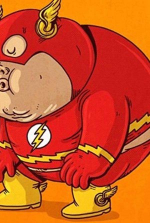Flash-Fat-Superhero-Dc-Comics-Cartoon-Wallpaper-For-Desktop